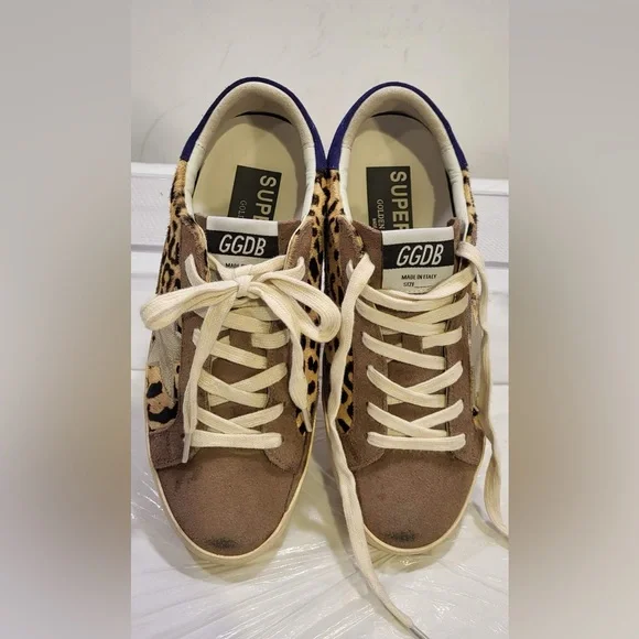 💎GOLDEN GOOSE Super Star women's leopard print calf hair sneakers - Picture 5 of 5